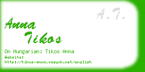 anna tikos business card